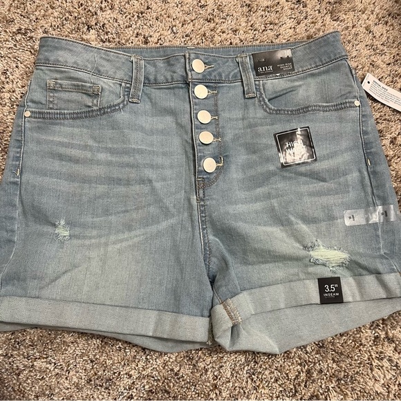 Anna High Waist Jean Shortie Shorts Size 10 NWT - Picture 1 of 9
